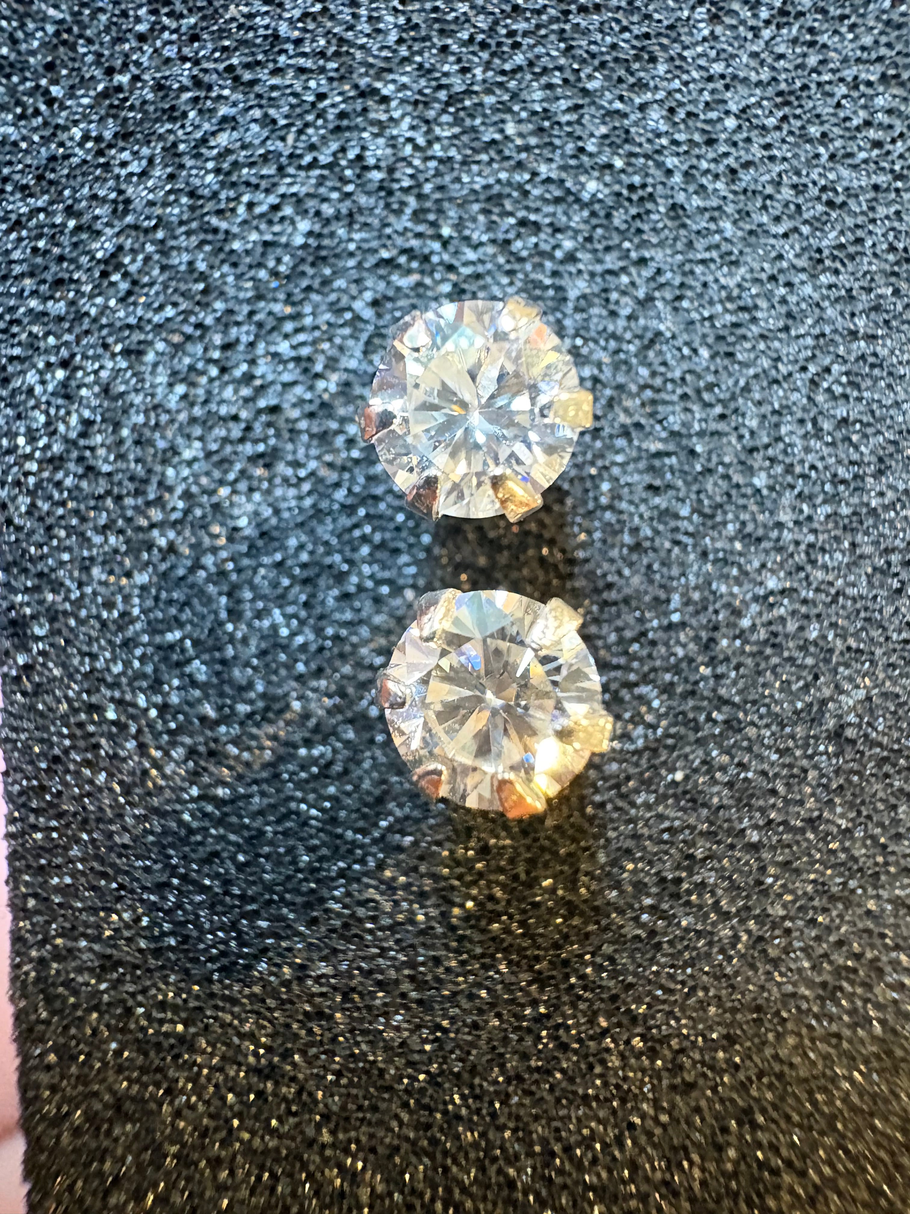 1.00 CTW Lab Grown Diamond Stud Earrings – 5mm Round | D Color VVS1 | 925 Sterling Silver