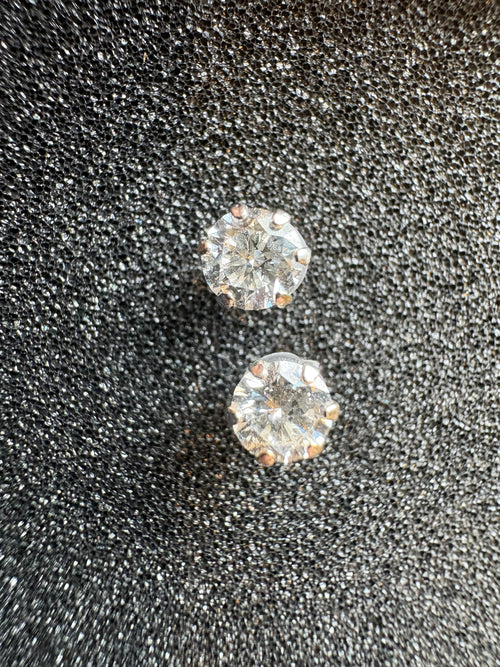 .5 CTW Lab Grown Diamond Stud Earrings – 4mm Round | E Color VVS2 | 925 Sterling Silver