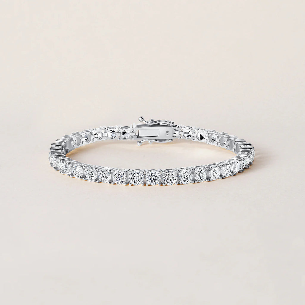 14K Gold Lab-Grown Diamond Tennis Bracelet – Approx. 4.5 CTW