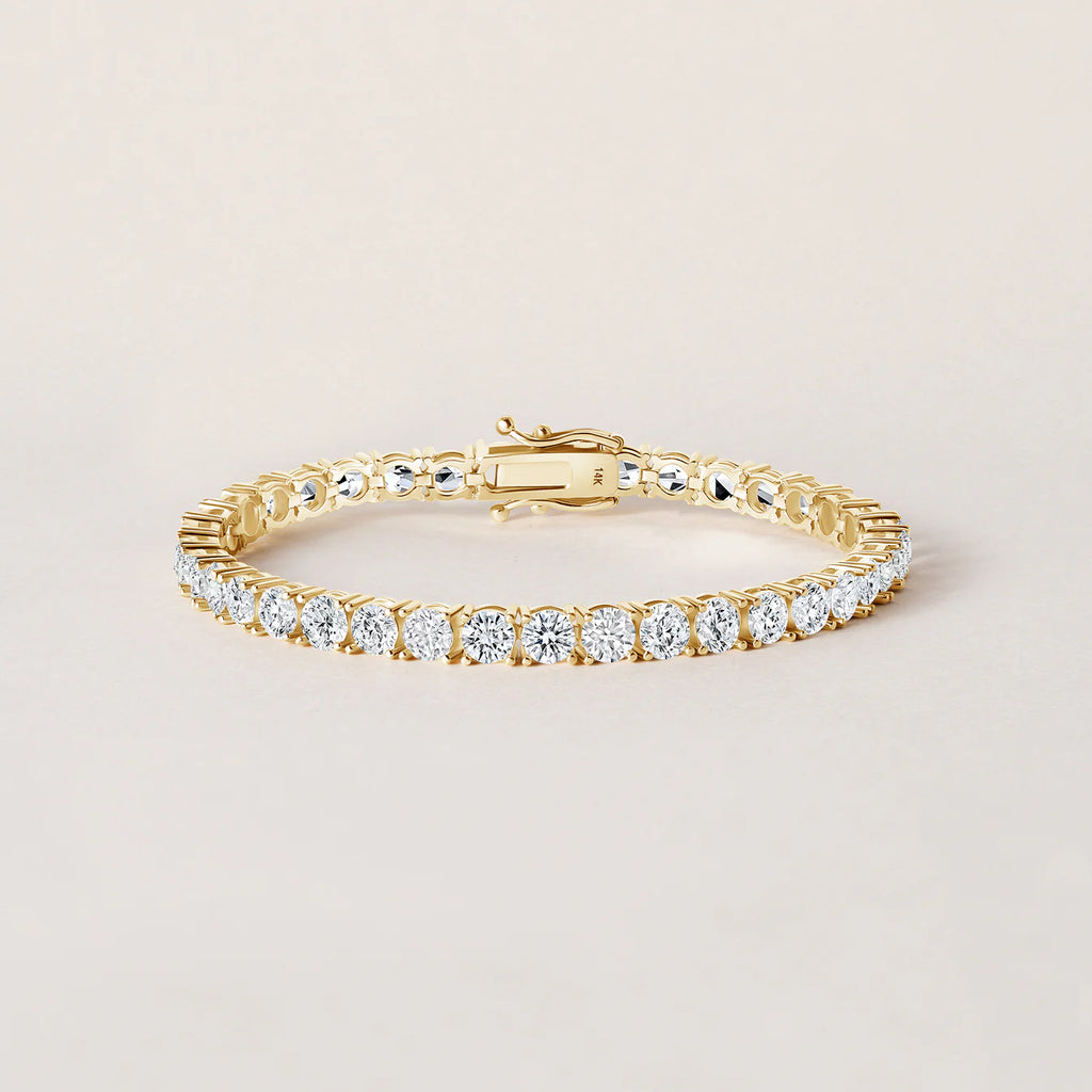 14K Gold Lab-Grown Diamond Tennis Bracelet – Approx. 4.5 CTW