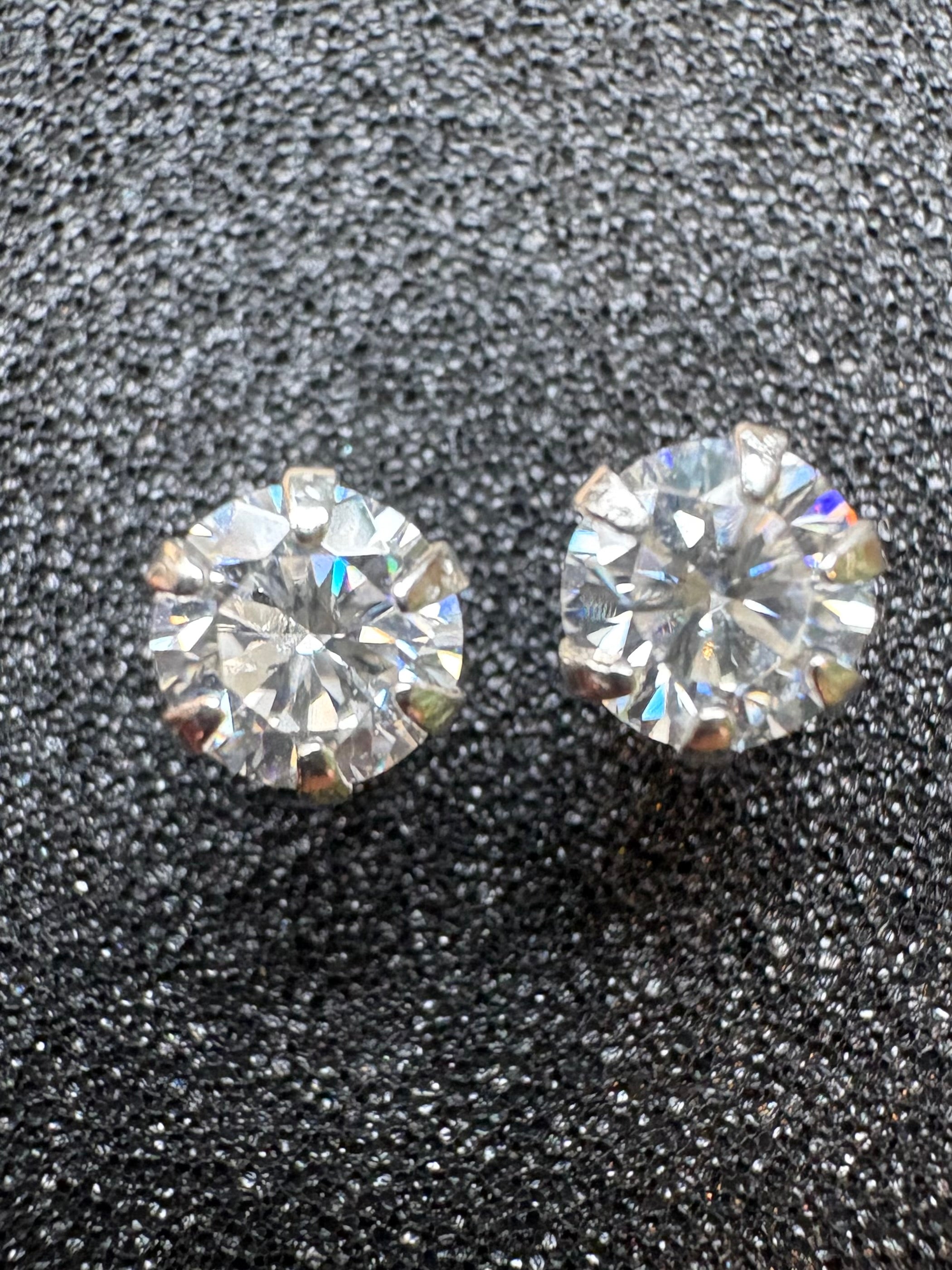 1 CTW Lab Grown Diamond Stud Earrings – 5mm Round Brilliant | D Color VVS1| 925 Sterling Silver