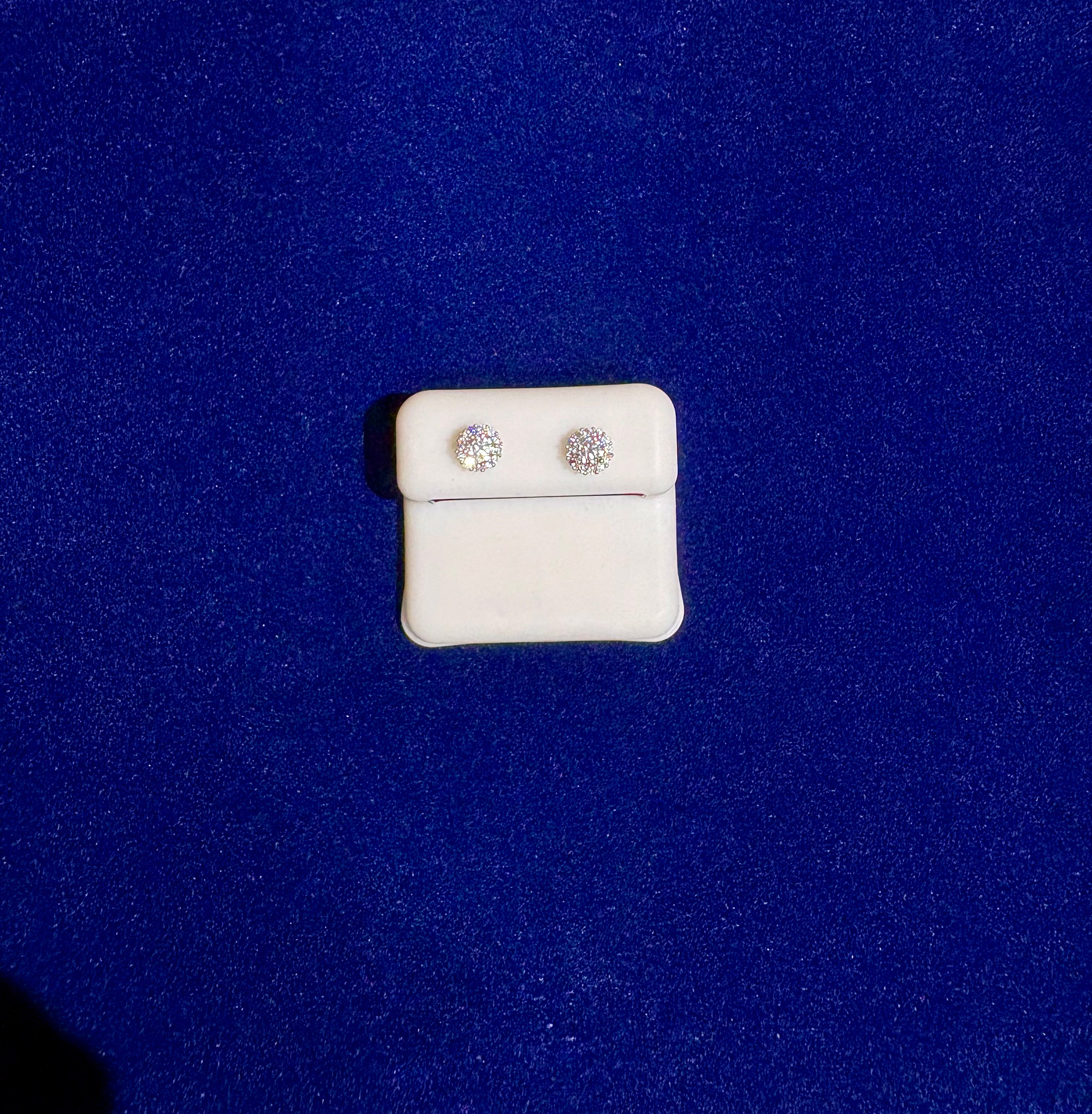 6mm Halo Moissanite Stud Earrings – 925 Sterling Silver | 0.8 CTW | Diamond Iced Look