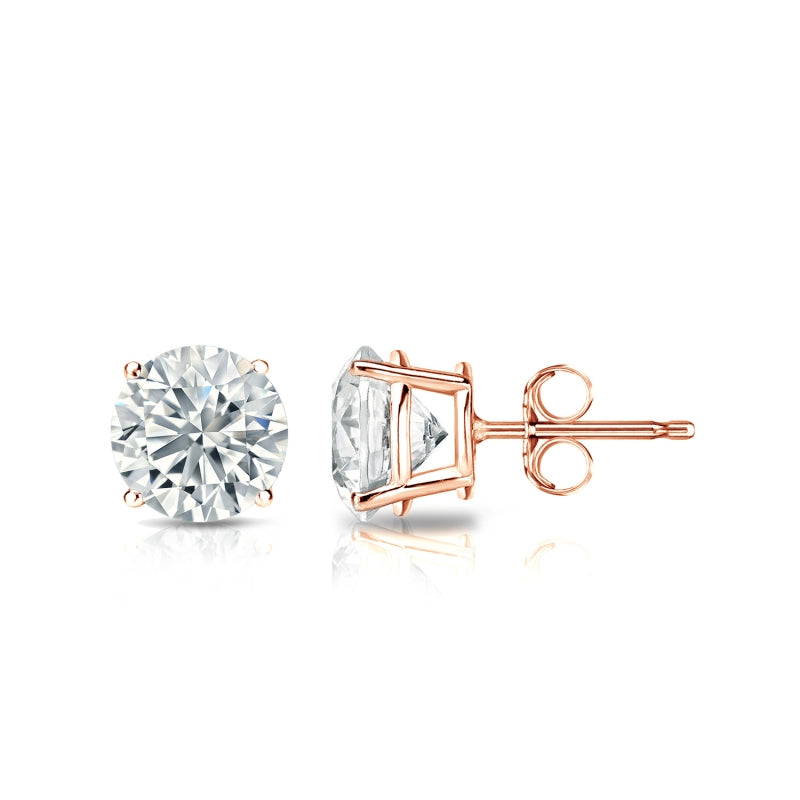 Round Lab-Grown Diamond Stud Earrings