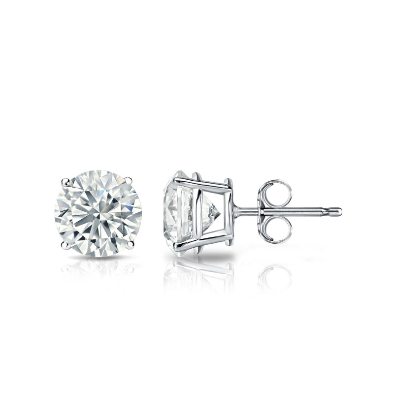 Round Lab-Grown Diamond Stud Earrings