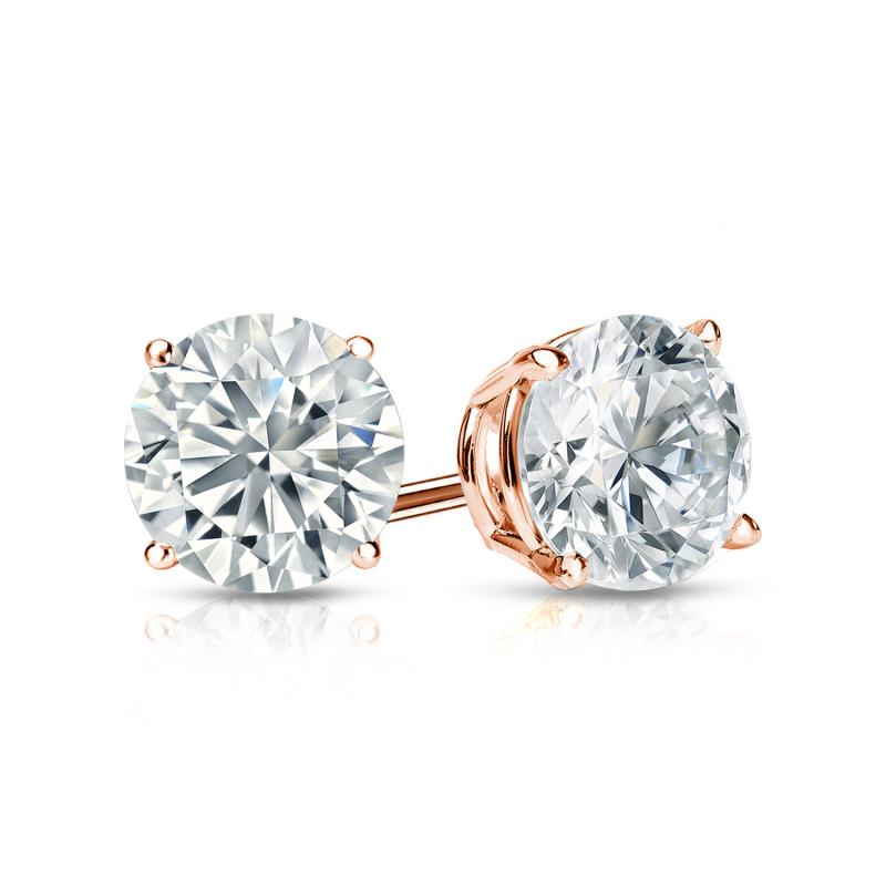 Round Lab-Grown Diamond Stud Earrings