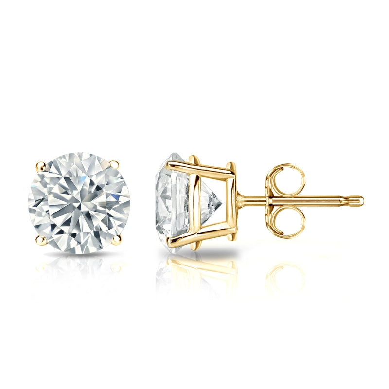 Round Lab-Grown Diamond Stud Earrings