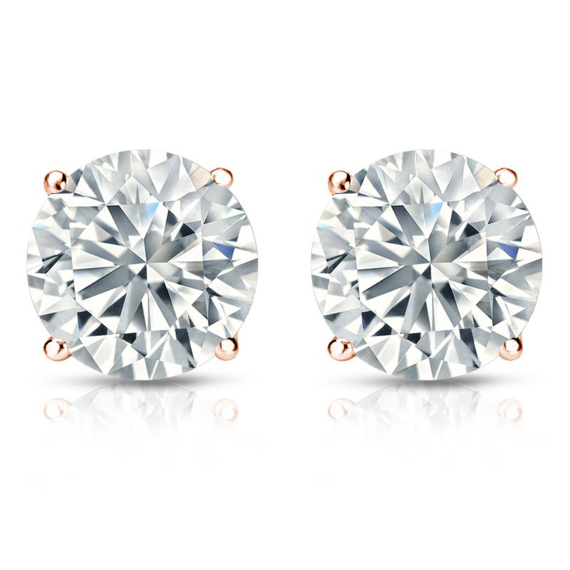 Round Lab-Grown Diamond Stud Earrings