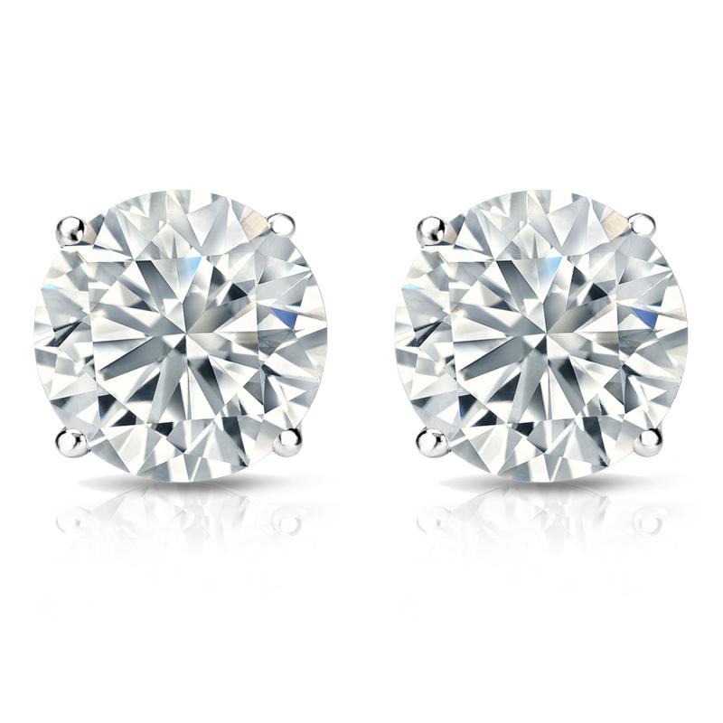 Round Lab-Grown Diamond Stud Earrings