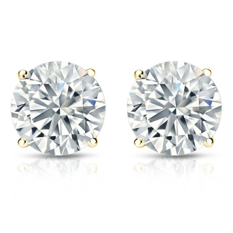 Round Lab-Grown Diamond Stud Earrings