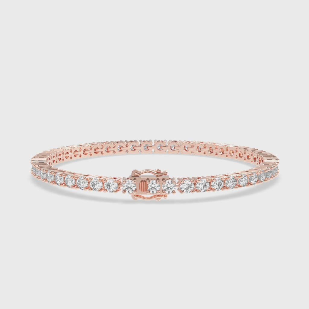 14K Gold Lab-Grown Diamond Tennis Bracelet – Approx. 4.5 CTW