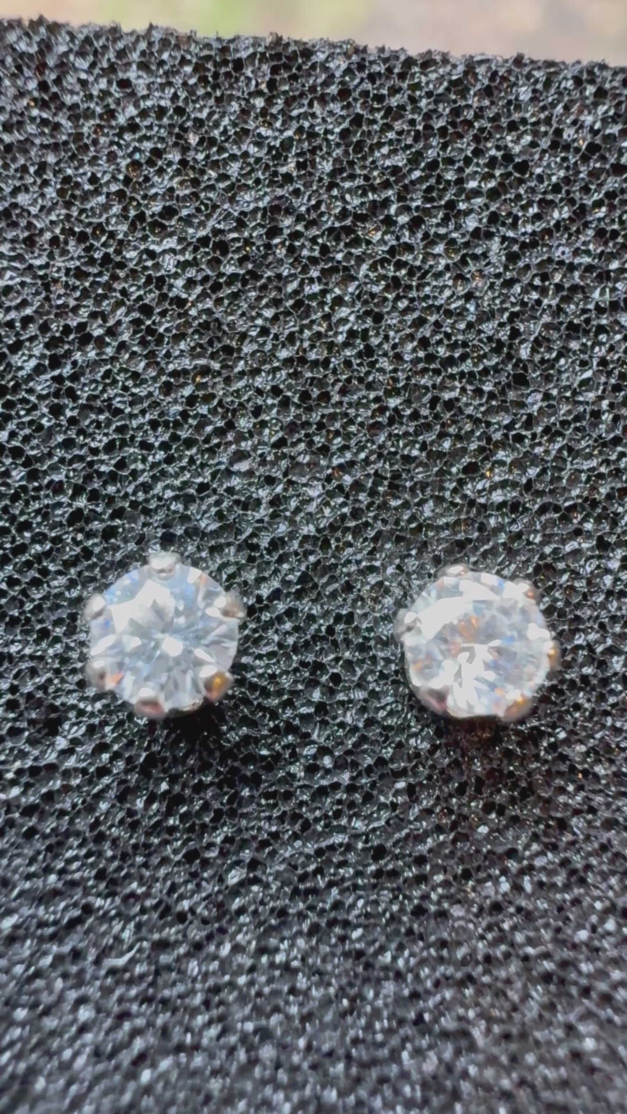 .25 CTW Lab Grown Diamond Stud Earrings – 3mm Round | E Color VVS2 | 925 Sterling Silver