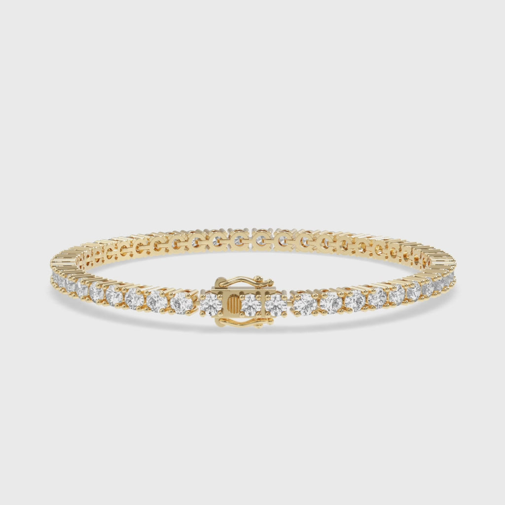 14K Gold Lab-Grown Diamond Tennis Bracelet – Approx. 4.5 CTW