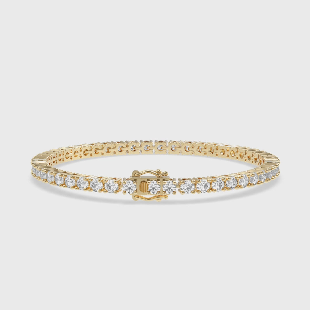 14K Gold Lab-Grown Diamond Tennis Bracelet – Approx. 4.5 CTW