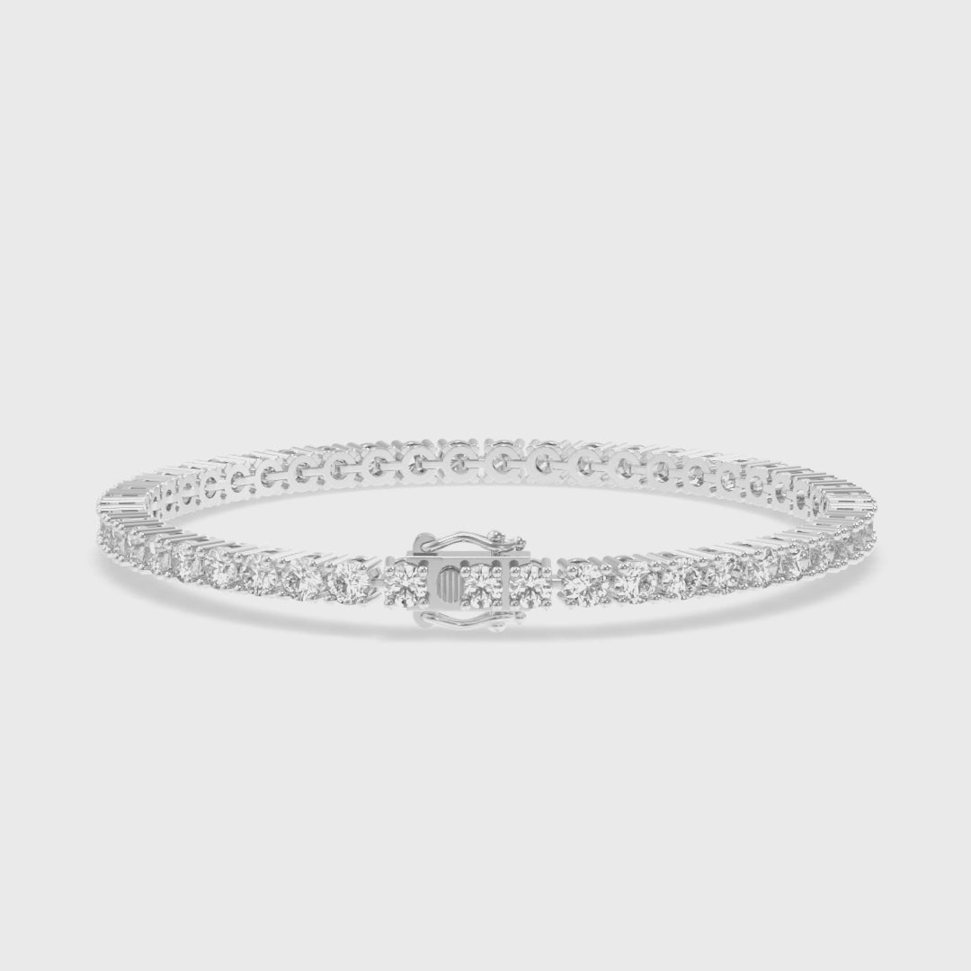 14K Gold Lab-Grown Diamond Tennis Bracelet – Approx. 4.5 CTW